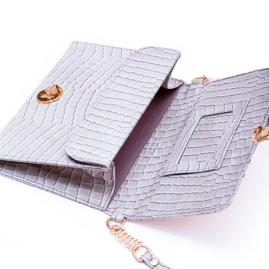 Gilded Glamour Purse - Ice Blue