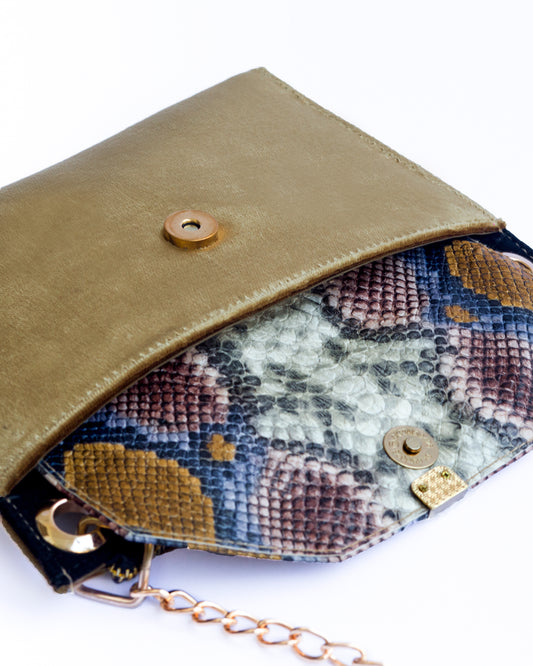 Gold Serpent Mini Luxe Purse