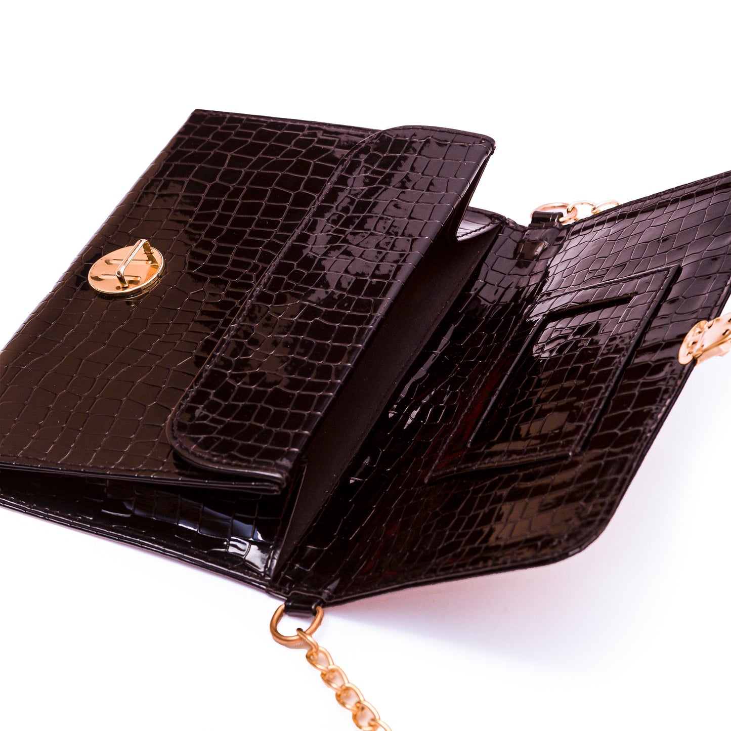 Gilded Glamour Purse - Jet Black