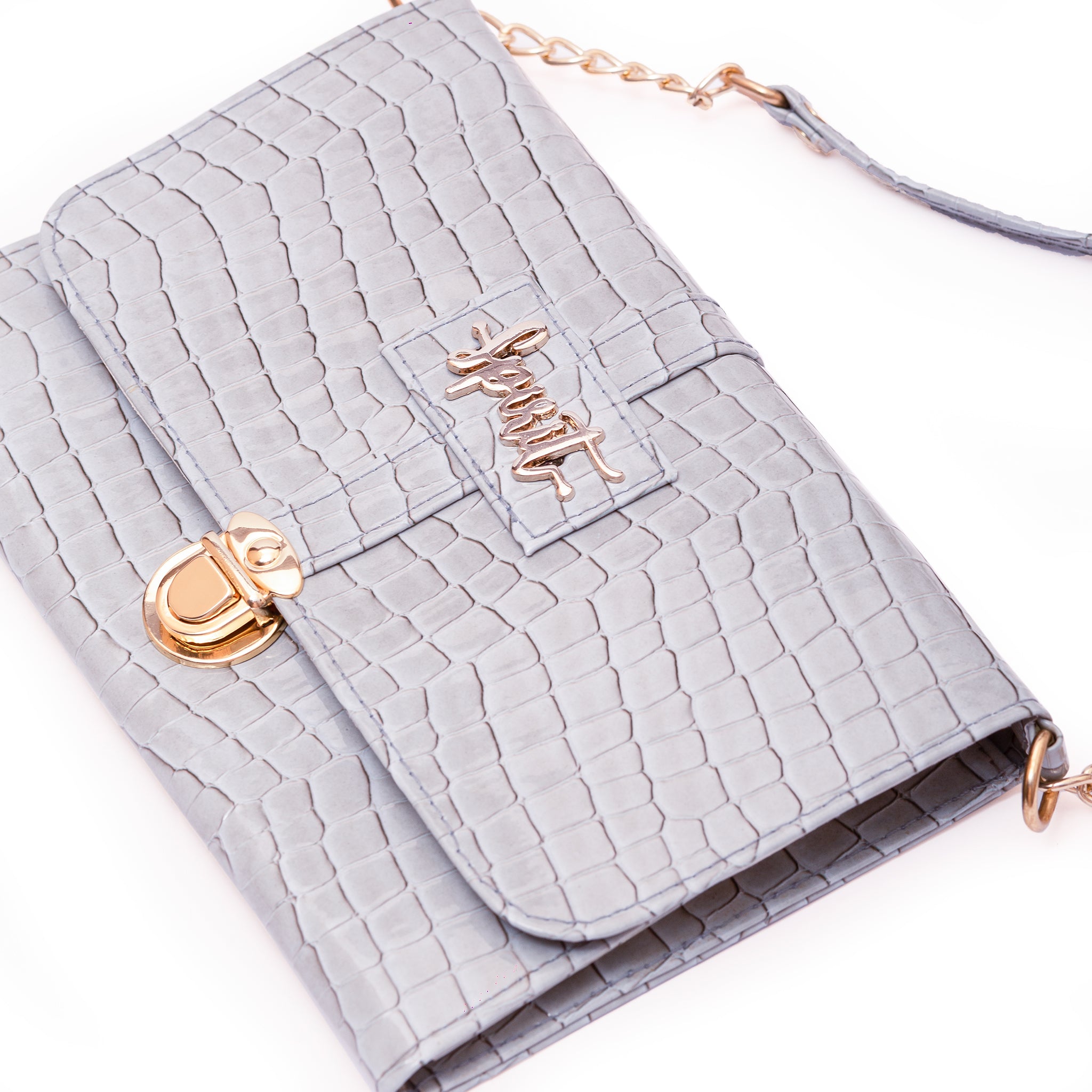 Gilded Glamour Purse - Ice Blue