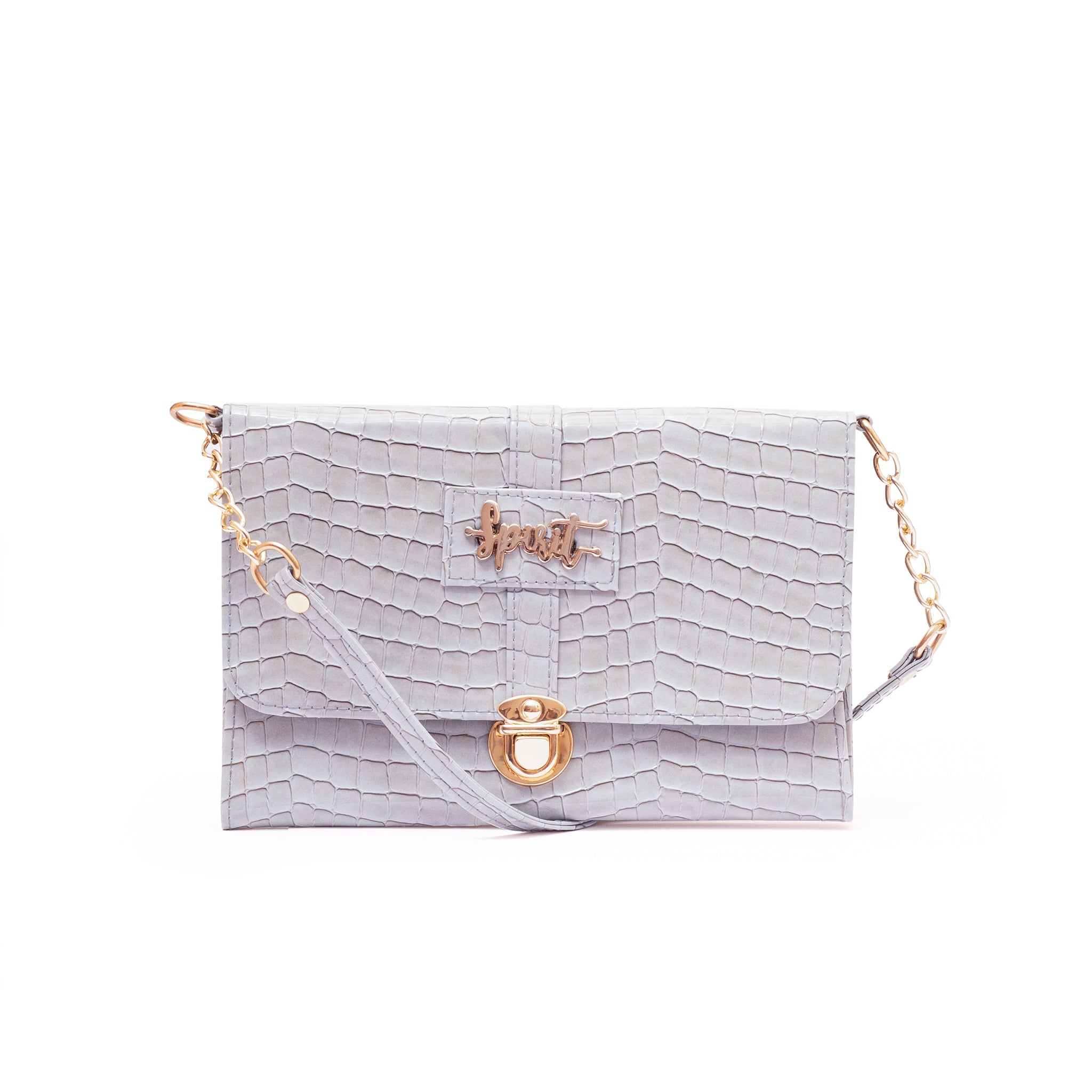 Gilded Glamour Purse - Ice Blue
