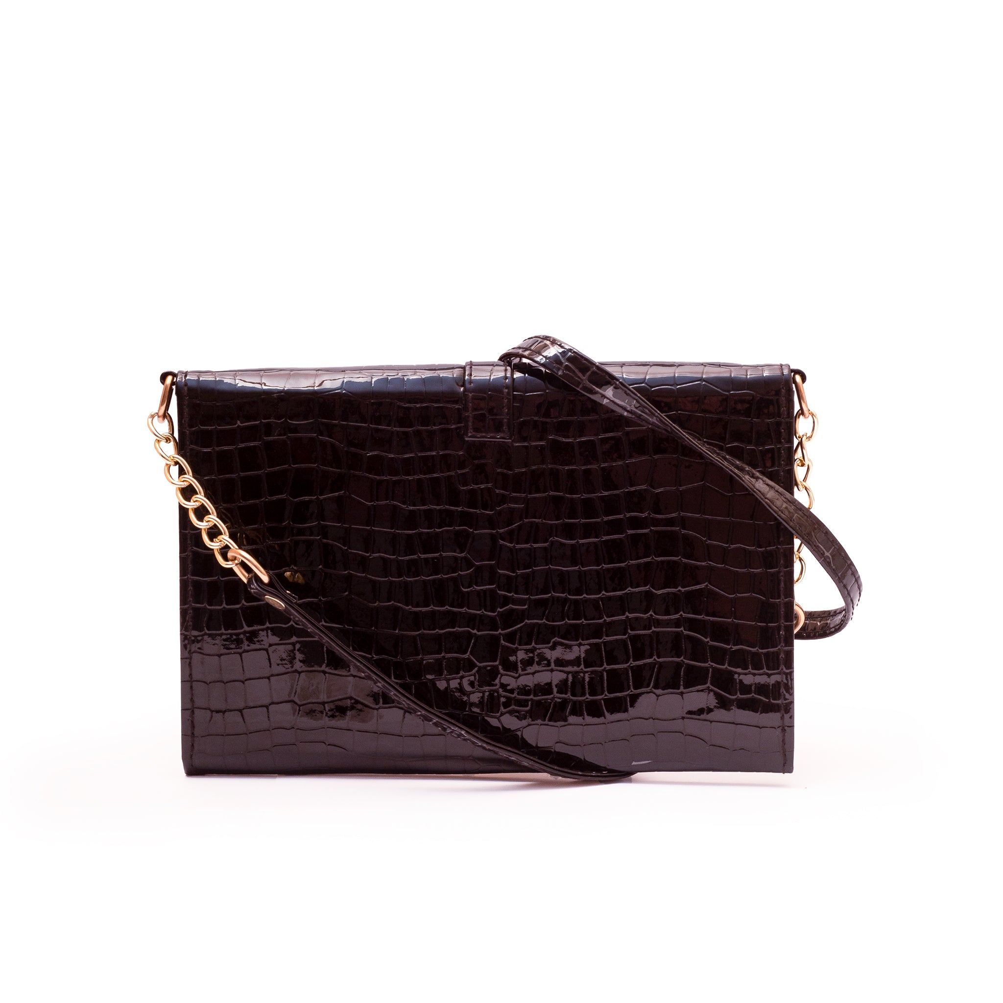 Gilded Glamour Purse - Jet Black