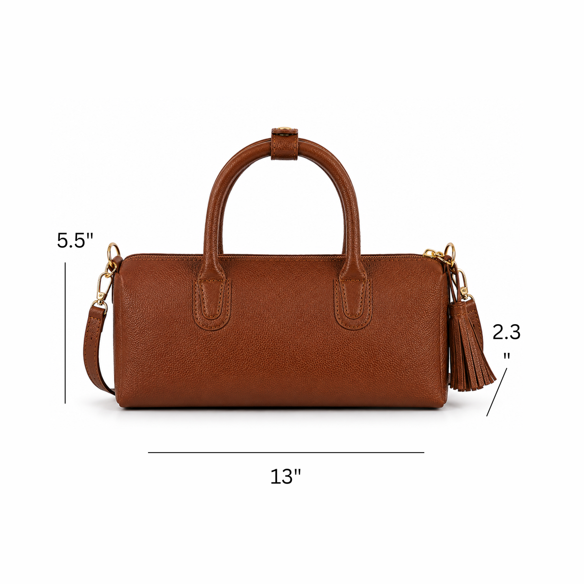 Mini Barrel Crossbody - Chocolate Brown