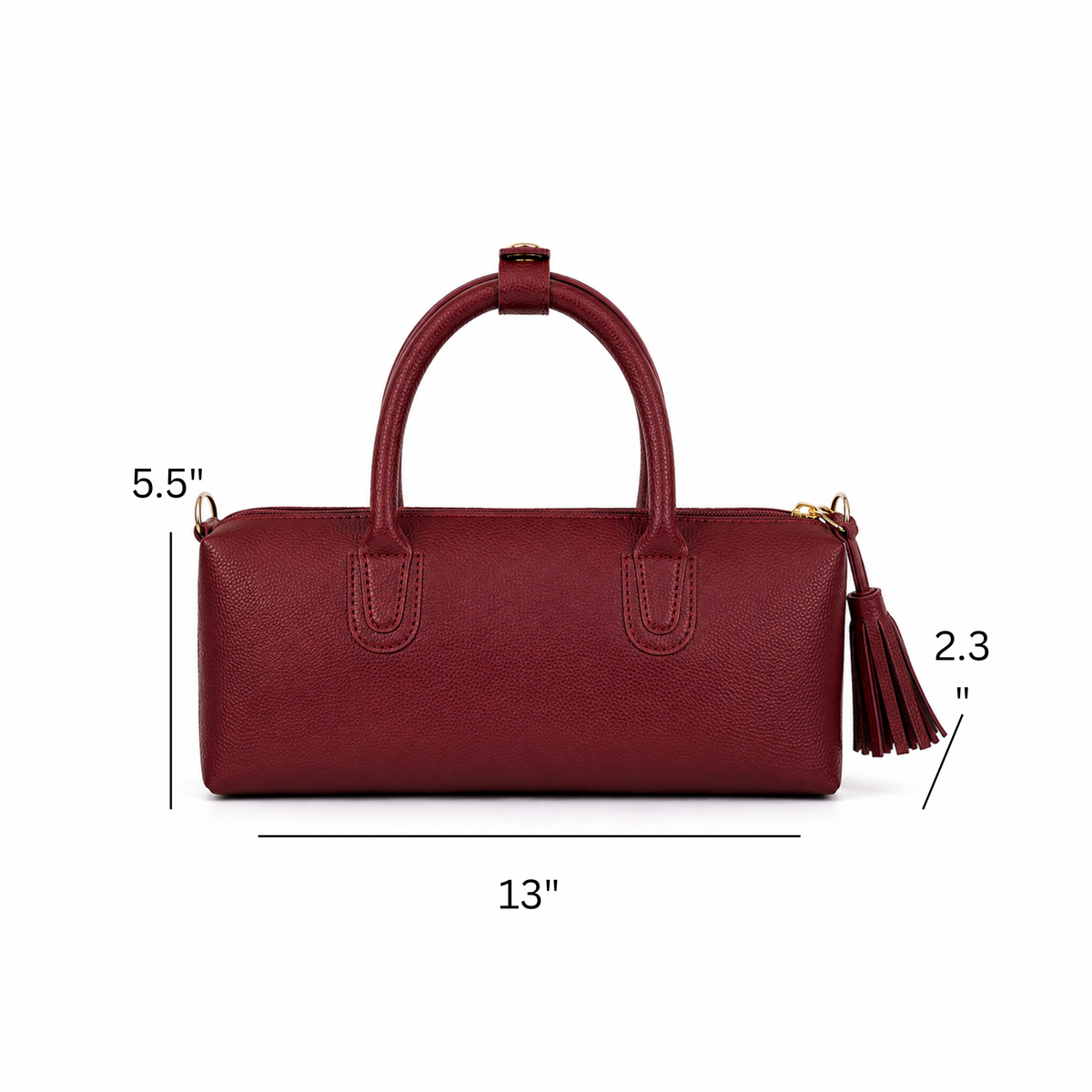 Mini Barrel Crossbody - Maroon
