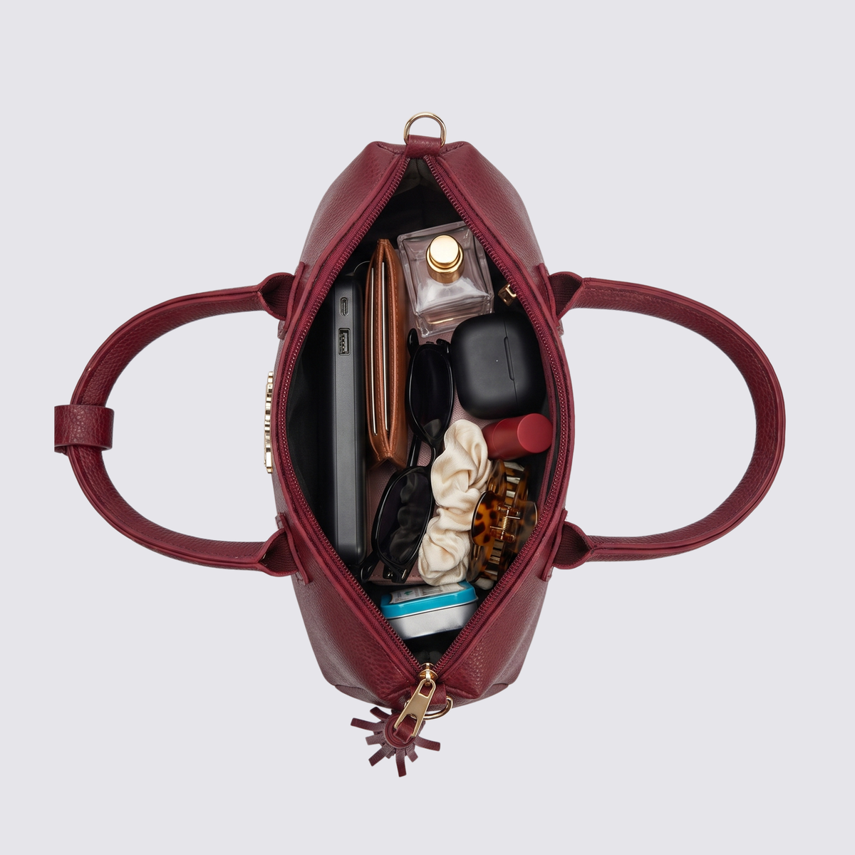 Mini Barrel Crossbody - Maroon