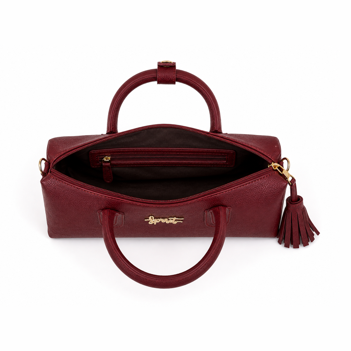 Mini Barrel Crossbody - Maroon