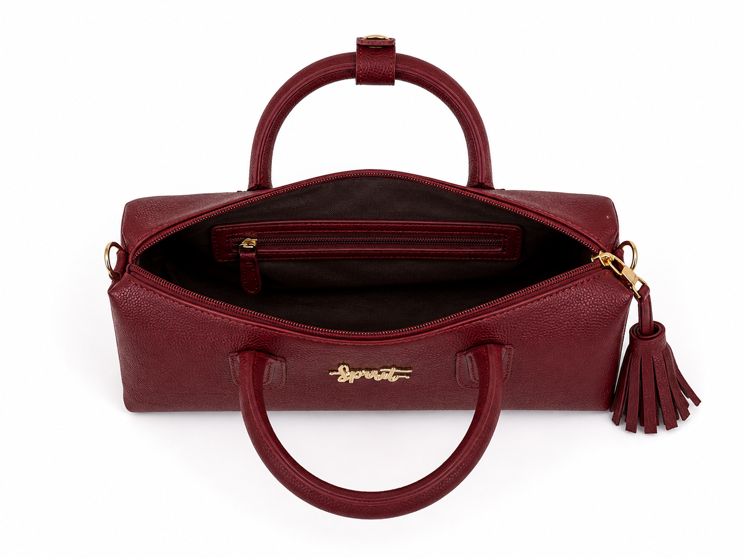 Mini Barrel Crossbody - Maroon
