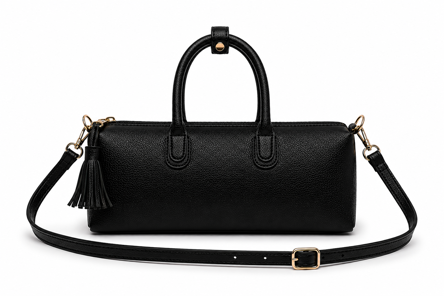 Mini Barrel Crossbody - Black