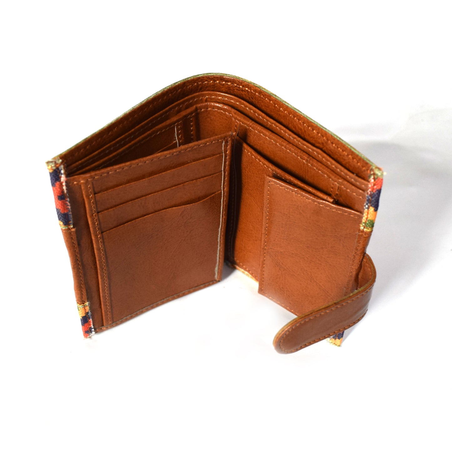 Ethnic Bi-Fold Mini Wallet - Bronze