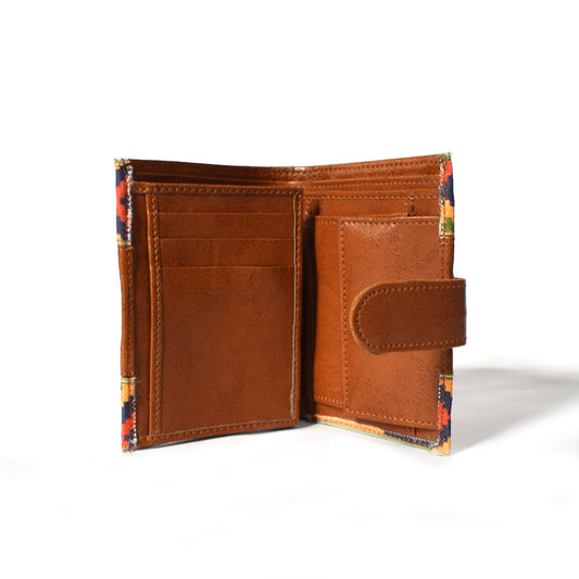Ethnic Bi-Fold Mini Wallet - Bronze