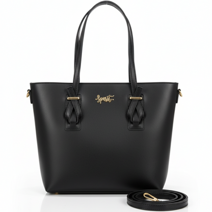Set of 2: Black Duo: Everyday Essential Tote & Gilded Glamour Purse Crossbody Bag (SAVE Rs. 500)
