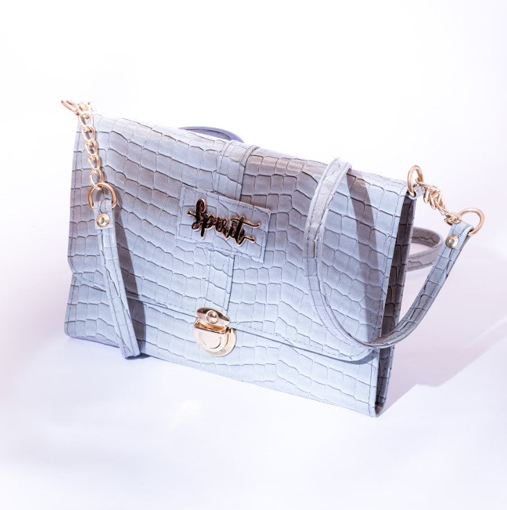 Gilded Glamour Purse - Ice Blue
