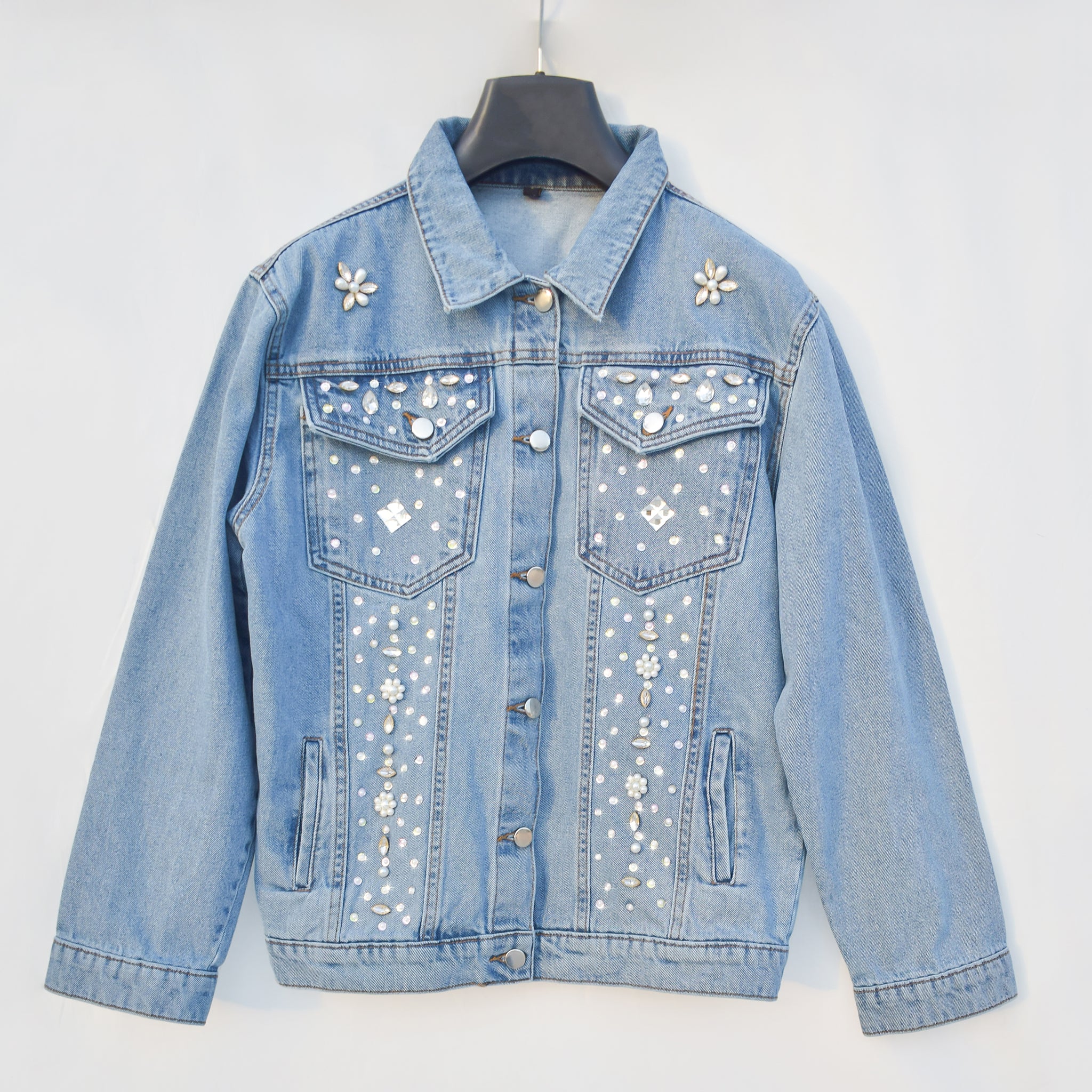 Jeweled Tucker Denim Jacket